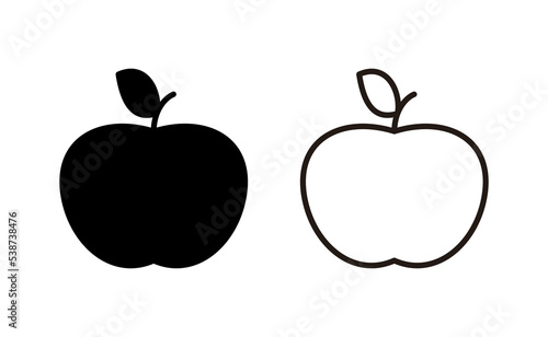 Apple icon vector for web and mobile app. Apple sign and symbols for web design.