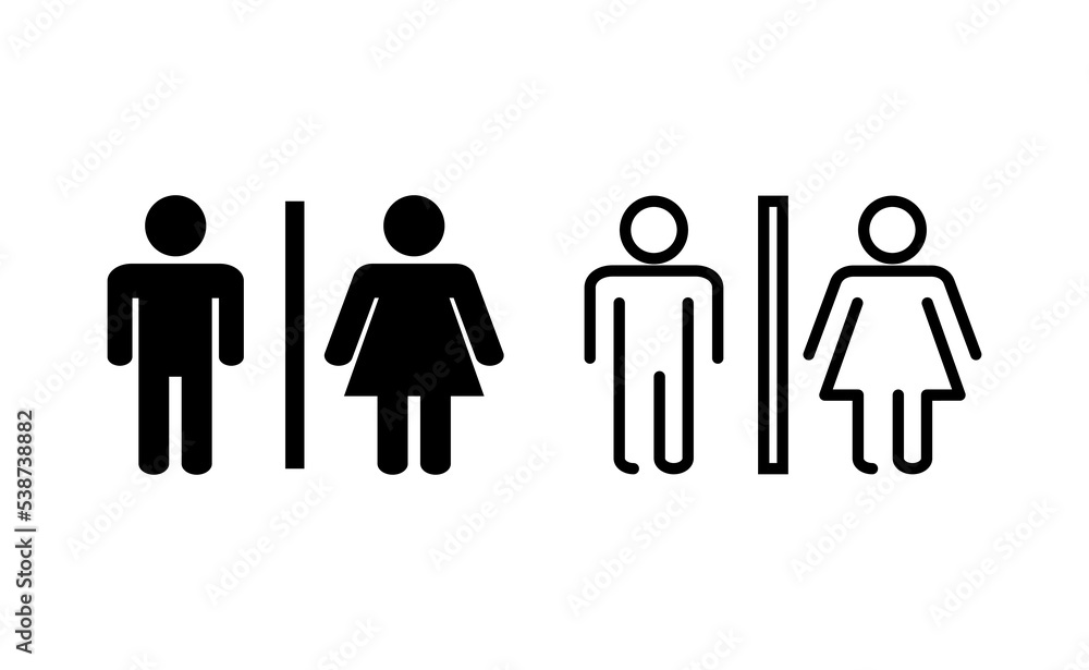 Toilet icon vector for web and mobile app. Girls and boys restrooms sign and symbol. bathroom sign. wc, lavatory Toilet icon vector for web and mobile app. Girls and boys restrooms sign and symbol. bathroom sign. wc, lavatory