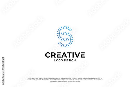letter s logo design template. initial letters S logo vector. Creative S symbol mark.