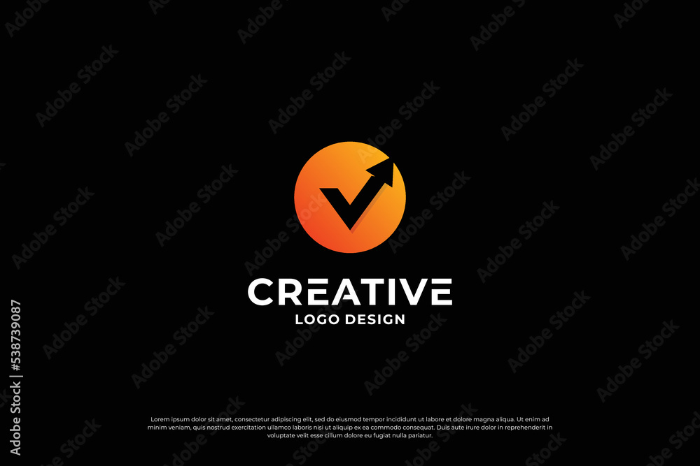 Letter v logo design template. Initial letters v. Creative v symbol. Letter v logo design template. Initial letters v. Creative v symbol.