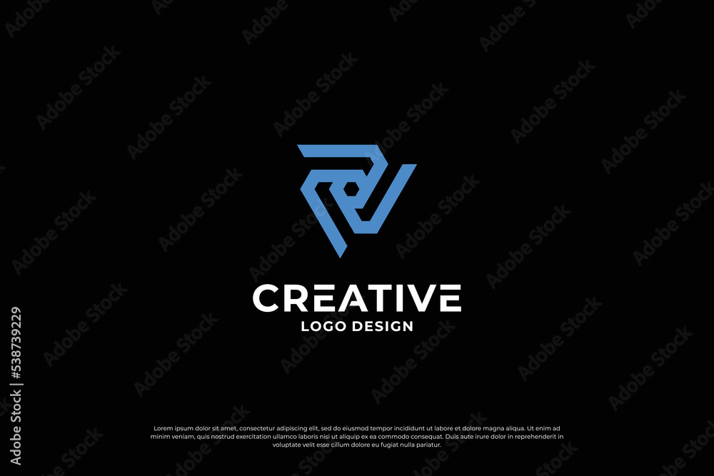 Letter v logo design template. Initial letters v. Creative v symbol. Letter v logo design template. Initial letters v. Creative v symbol.