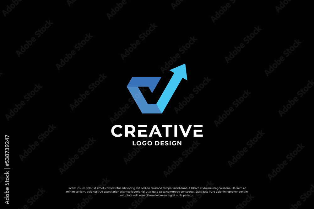 Letter v logo design template. Initial letters v. Creative v symbol. Letter v logo design template. Initial letters v. Creative v symbol.