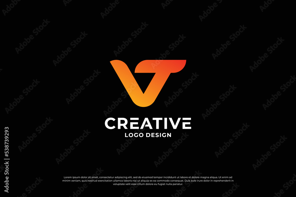 Letter v logo design template. Initial letters v. Creative v symbol. Letter v logo design template. Initial letters v. Creative v symbol.