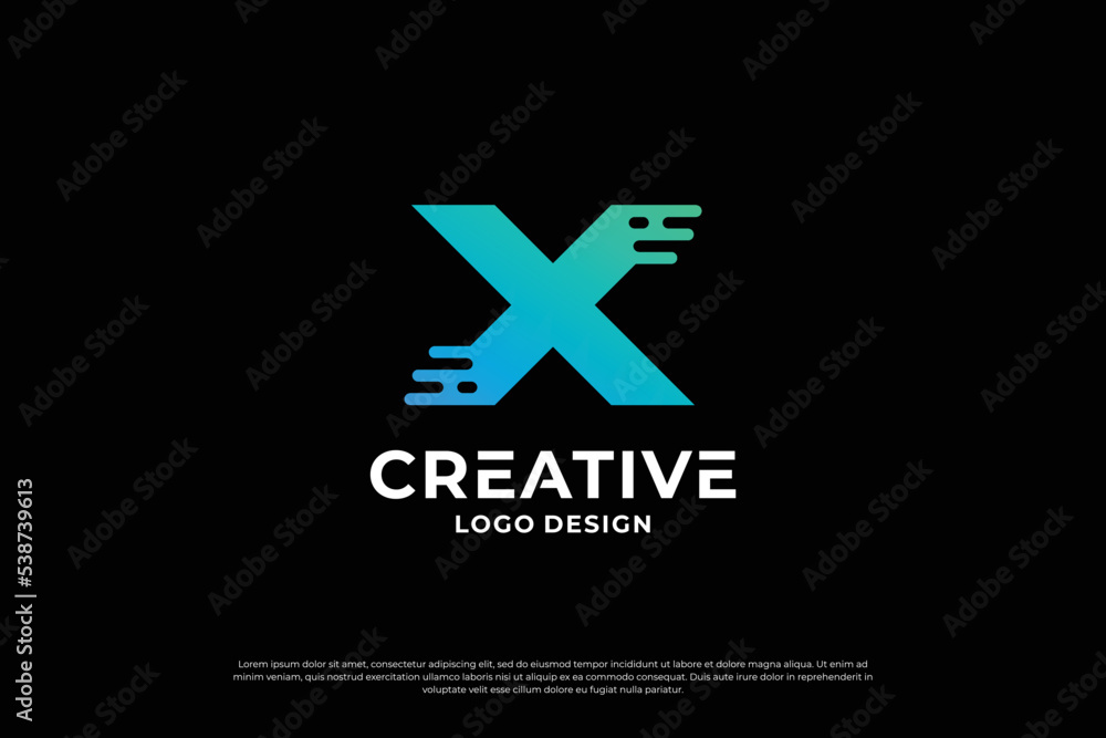 Letter x logo design template. Initial letters X. Creative X symbol. Letter x logo design template. Initial letters X. Creative X symbol.