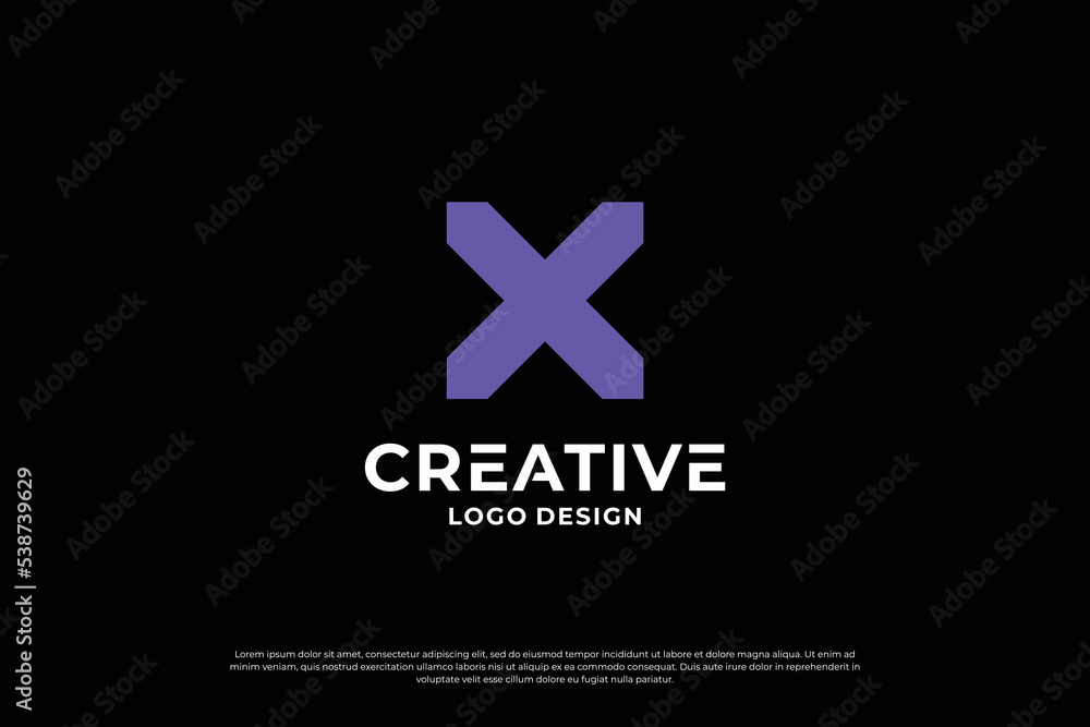 Letter x logo design template. Initial letters X. Creative X symbol. Letter x logo design template. Initial letters X. Creative X symbol.