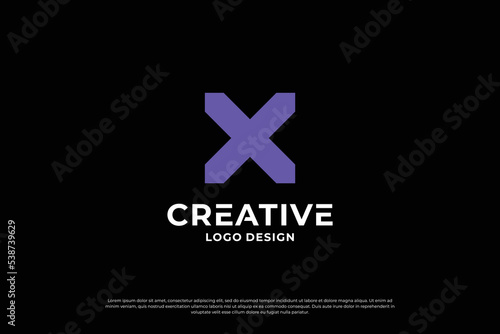 Letter x logo design template. Initial letters X. Creative X symbol.