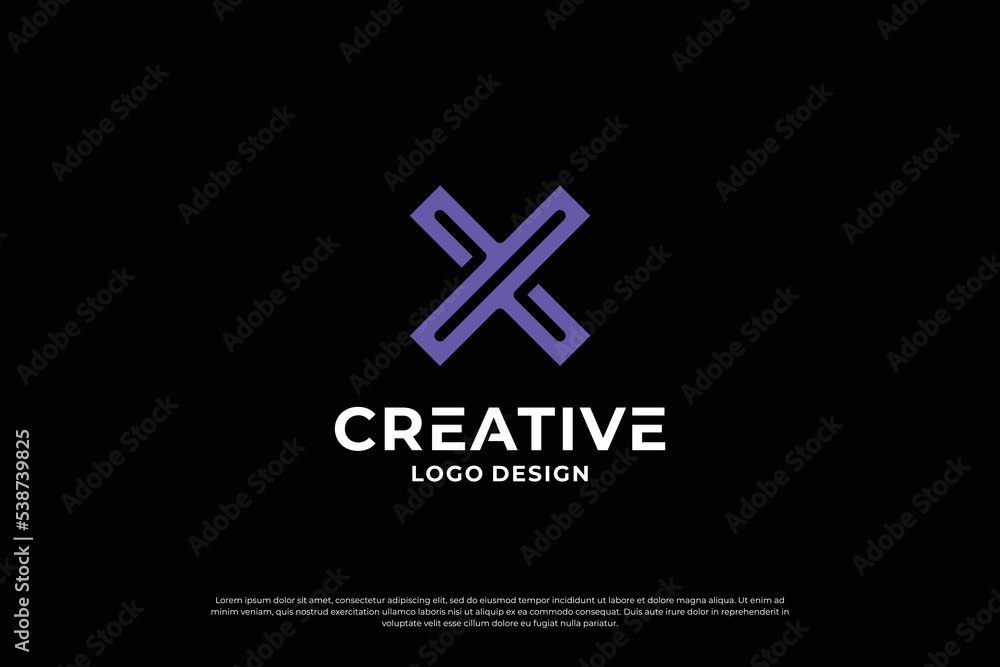 Letter x logo design template. Initial letters X. Creative X symbol. Letter x logo design template. Initial letters X. Creative X symbol.