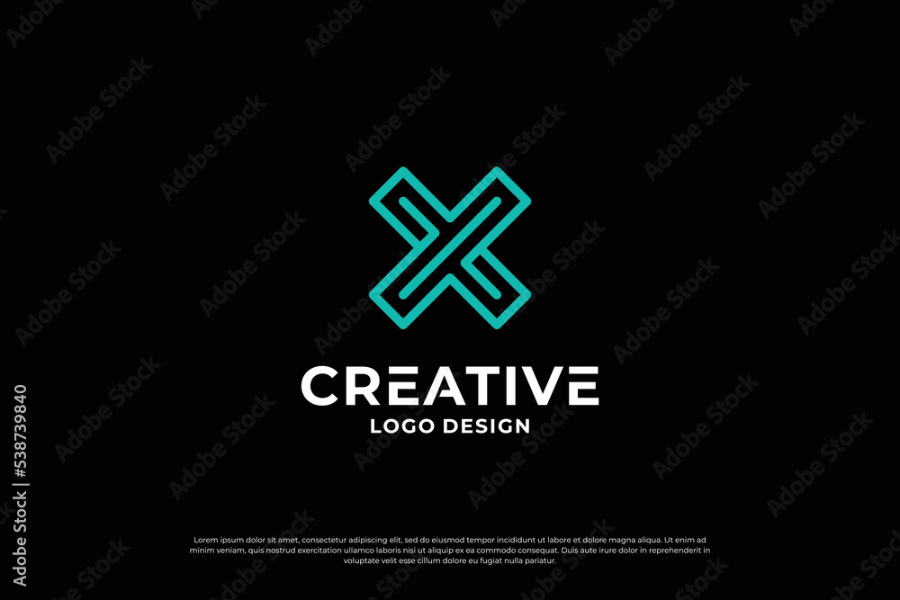 Letter x logo design template. Initial letters X. Creative X symbol. Letter x logo design template. Initial letters X. Creative X symbol.