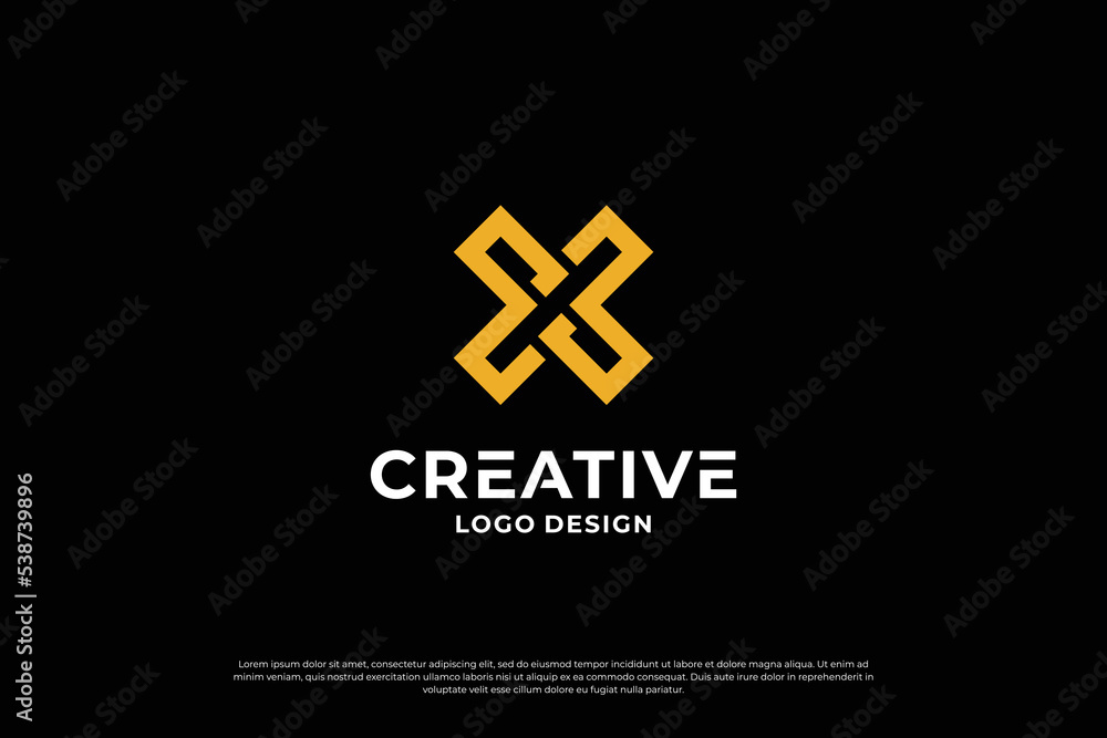 Letter x logo design template. Initial letters X. Creative X symbol. Letter x logo design template. Initial letters X. Creative X symbol.