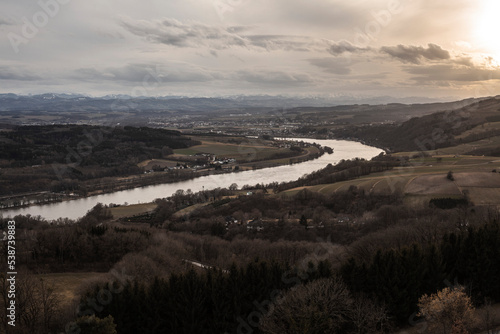 Foto panorámica del río Danubio tomada desde Maria Taferl photo