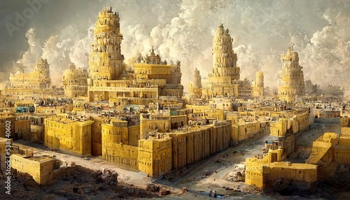 Fotografia Babylon was the capital city of the ancient Babylonian Empire, Chaldean Empire,