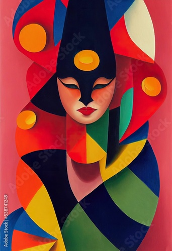 Obraz na plátně Mask illustration festival art carnival artwork celebration party decorative cos