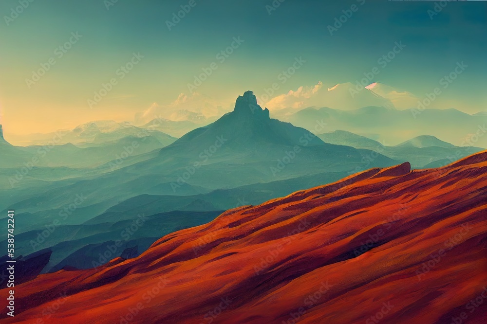 Fototapeta premium High cliffs of the mountain range. Mountain high rocks. Mountain background. Mountain scene