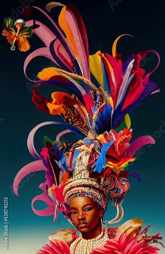 Obraz na plátně Festival illustration carnival art background party celebration artwork fashion