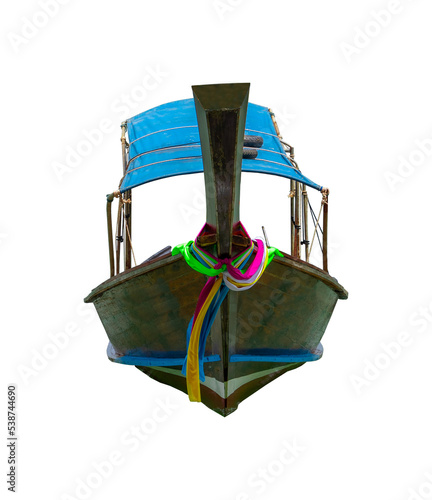 фотографія long tail boat in Patong Beach phuket thailand on a clear background