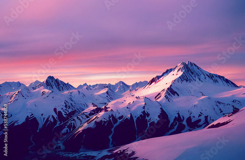 big mountains with snow