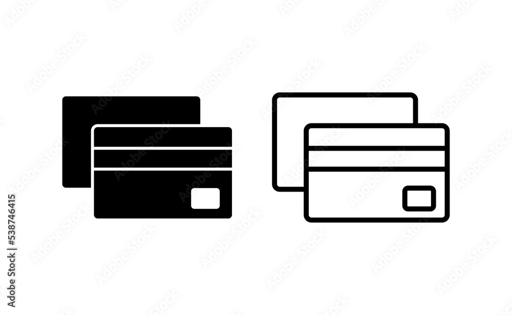 Credit card icon vector for web and mobile app. Credit card payment sign and symbol Credit card icon vector for web and mobile app. Credit card payment sign and symbol