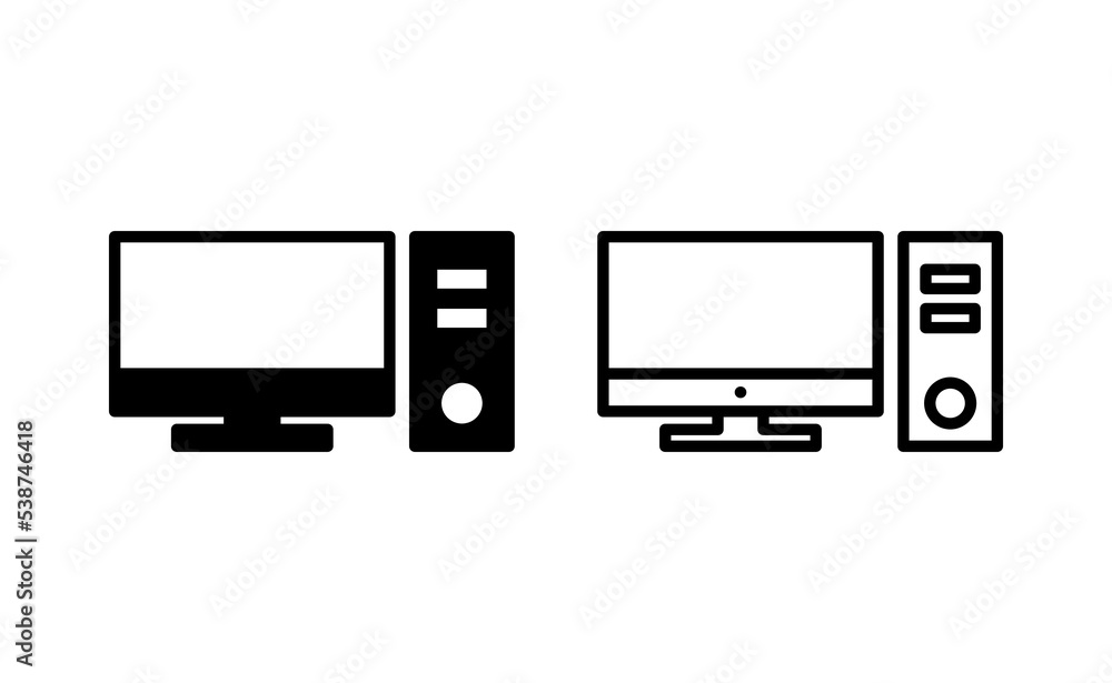 Computer icon vector for web and mobile app. computer monitor sign and symbol Computer icon vector for web and mobile app. computer monitor sign and symbol