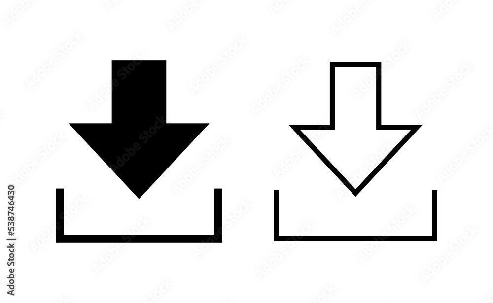 Download icon vector for web and mobile app. Download sign and symbol Download icon vector for web and mobile app. Download sign and symbol