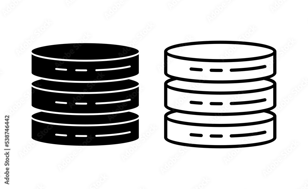 Database icon vector for web and mobile app. database sign and symbol Database icon vector for web and mobile app. database sign and symbol