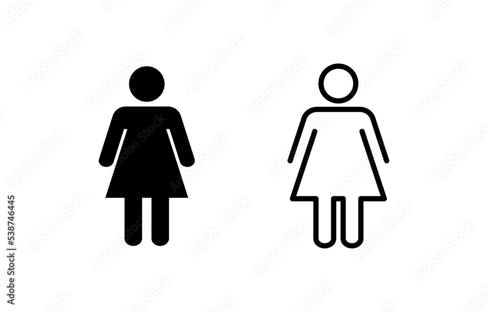 Female icon vector for web and mobile app. woman sign and symbol Female icon vector for web and mobile app. woman sign and symbol