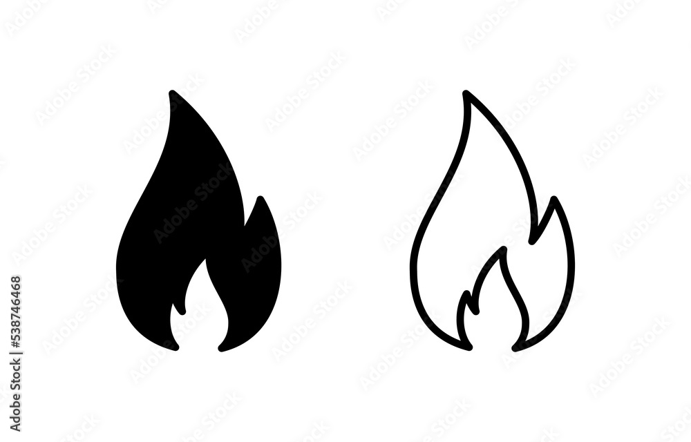 Fire icon vector for web and mobile app. fire sign and symbol Fire icon vector for web and mobile app. fire sign and symbol