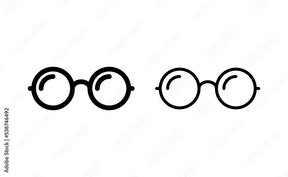 Glasses icon vector for web and mobile app. Glasses sign and symbol Glasses icon vector for web and mobile app. Glasses sign and symbol