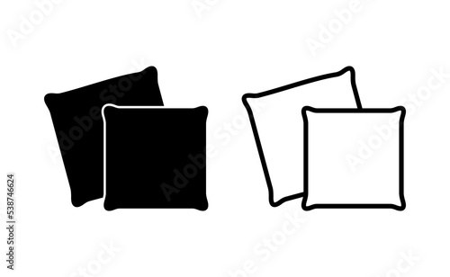 Pillow icon vector for web and mobile app. Pillow sign and symbol. Comfortable fluffy pillow