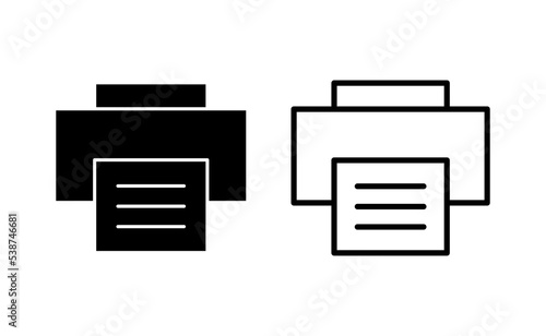 Print icon vector for web and mobile app. printer sign and symbol