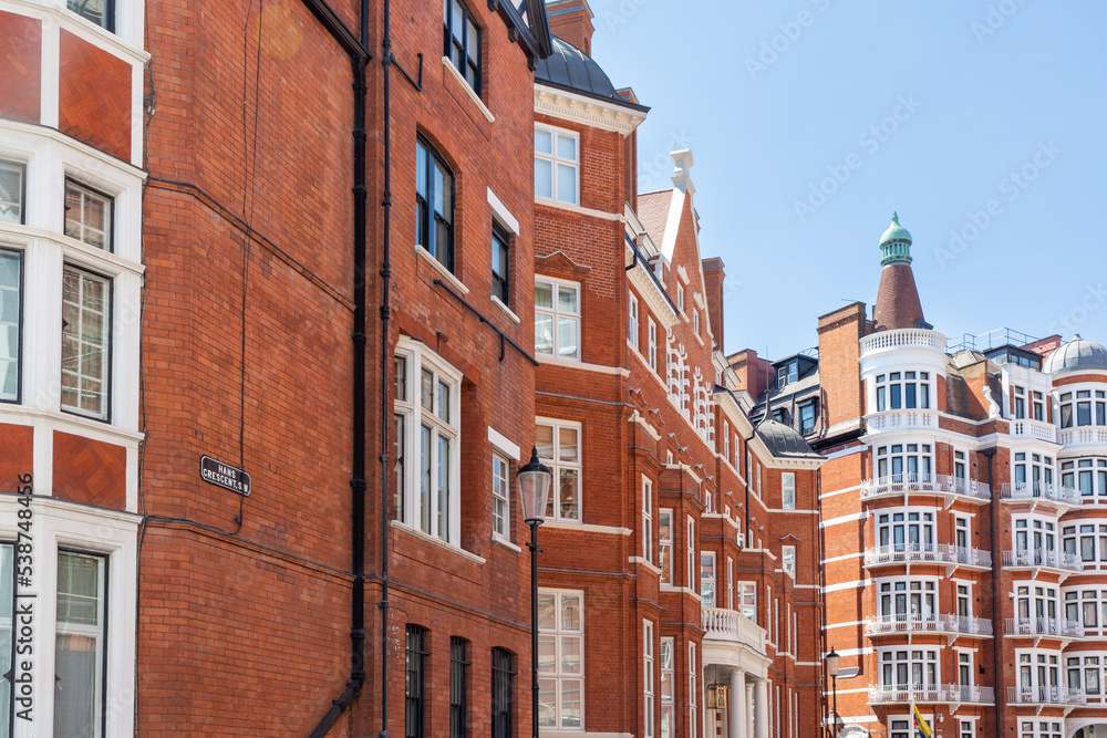 Fototapeta premium red brick apartments in south west london