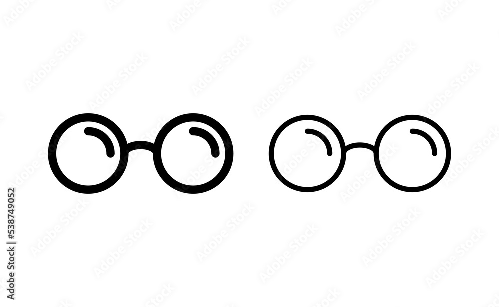 Glasses icon vector for web and mobile app. Glasses sign and symbol Glasses icon vector for web and mobile app. Glasses sign and symbol