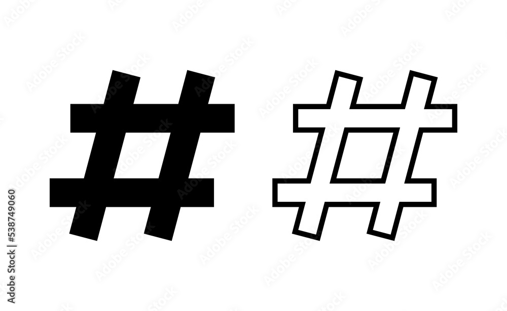 Obraz premium Hashtag icon vector for web and mobile app. hashtag sign and symbol