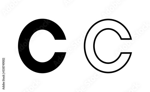 Copyright icon vector for web and mobile app. copyright sign and symbol