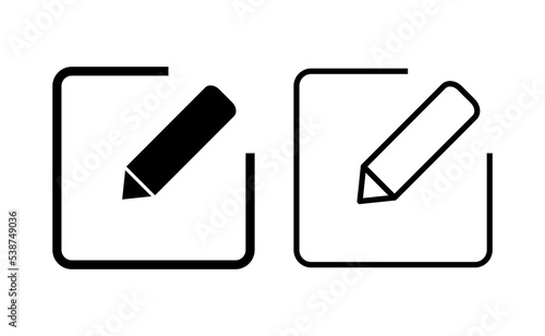 Edit icon vector for web and mobile app. edit document sign and symbol. edit text icon. pencil. sign up