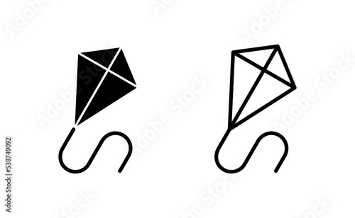 Kite icon vector for web and mobile app. kite sign and symbol