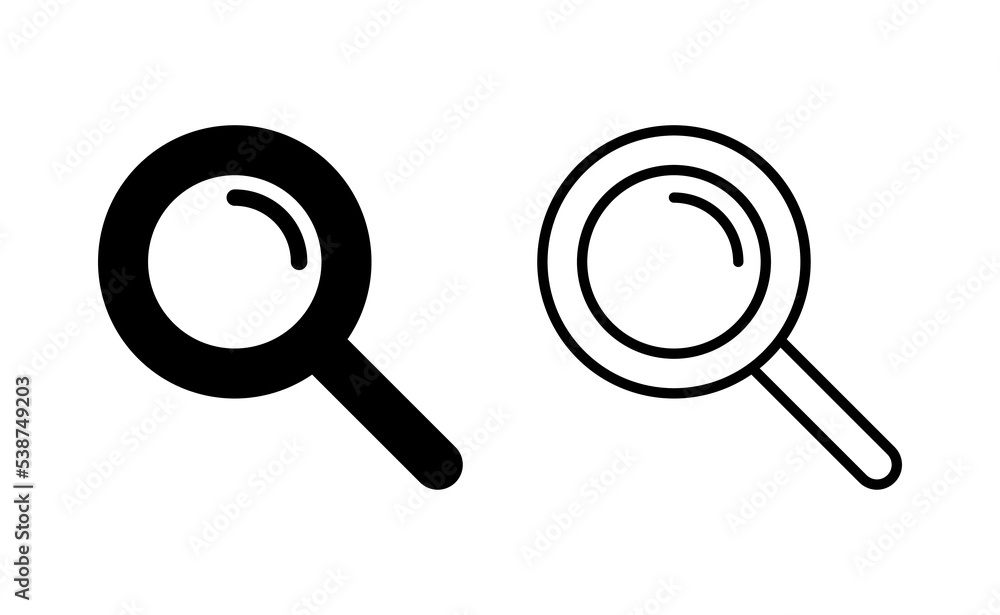 Search icon vector for web and mobile app. search magnifying glass sign and symbol Search icon vector for web and mobile app. search magnifying glass sign and symbol
