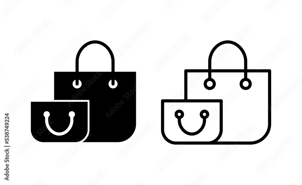 Shopping bag icon vector for web and mobile app. shopping sign and symbol Shopping bag icon vector for web and mobile app. shopping sign and symbol