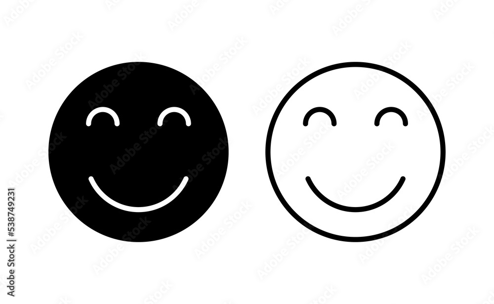 Fototapeta premium smile icon vector for web and mobile app. smile emoticon icon. feedback sign and symbol