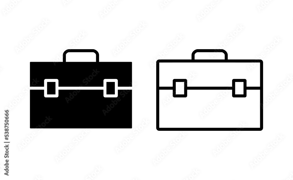 Briefcase icon vector for web and mobile app. suitcase sign and symbol. luggage symbol. Briefcase icon vector for web and mobile app. suitcase sign and symbol. luggage symbol.