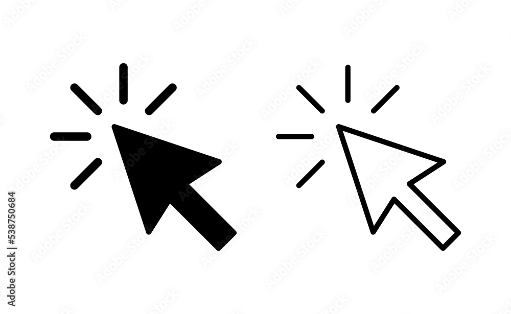 Click icon vector for web and mobile app. pointer arrow sign and symbol. cursor icon Click icon vector for web and mobile app. pointer arrow sign and symbol. cursor icon