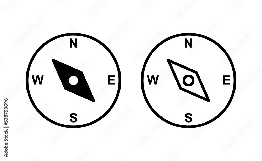 Compass icon vector for web and mobile app. arrow compass icon sign and symbol Compass icon vector for web and mobile app. arrow compass icon sign and symbol