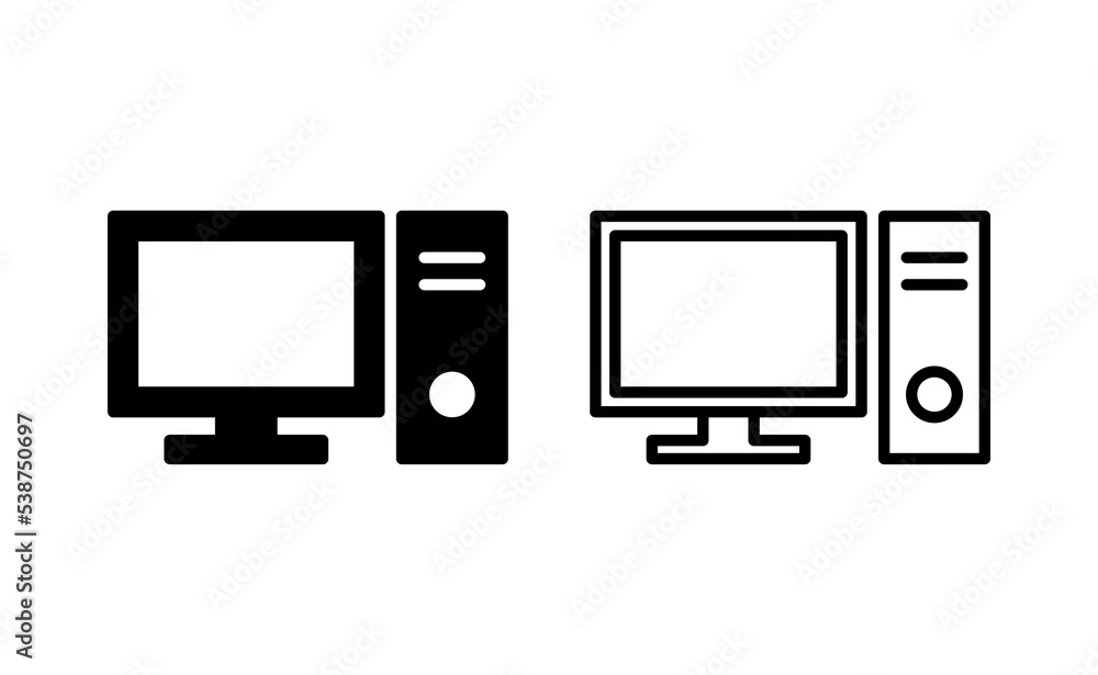 Computer icon vector for web and mobile app. computer monitor sign and symbol Computer icon vector for web and mobile app. computer monitor sign and symbol