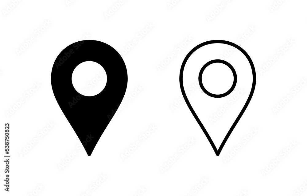 Pin icon vector for web and mobile app. Location sign and symbol. destination icon. map pin Pin icon vector for web and mobile app. Location sign and symbol. destination icon. map pin