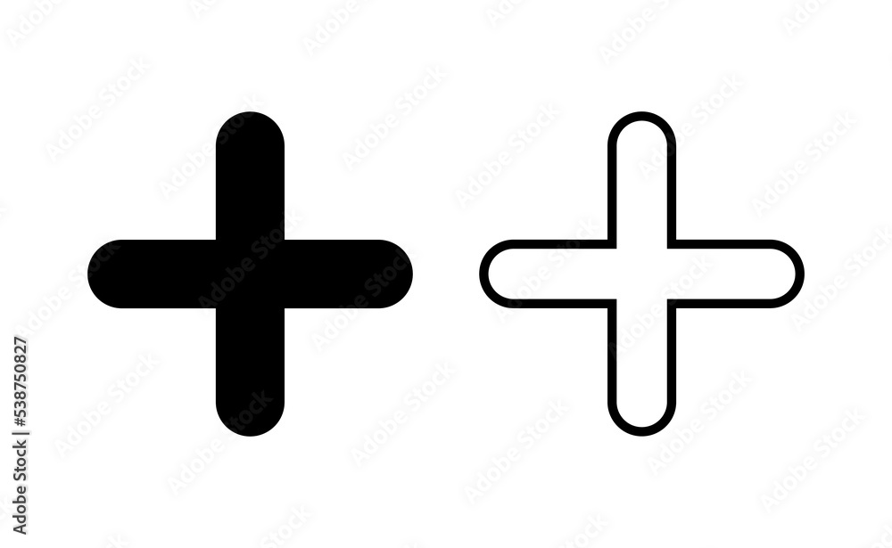 Fototapeta premium Plus Icon vector for web and mobile app. Add plus sign and symbol