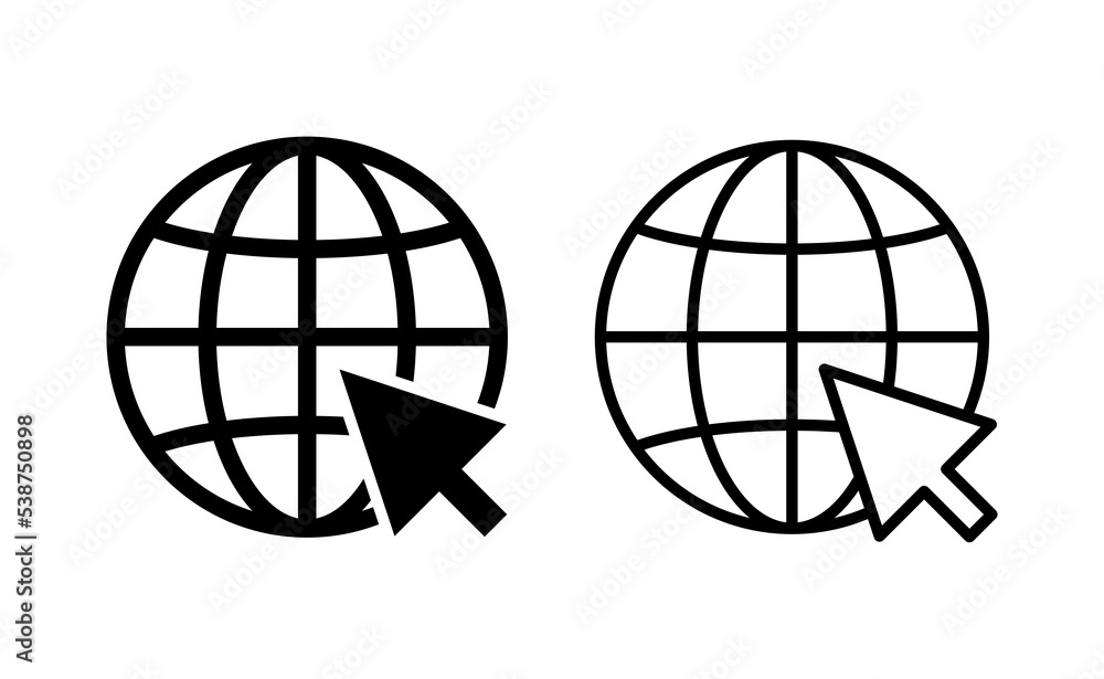 Web icon vector for web and mobile app. go to web sign and symbol. web click icon. Global search icon Web icon vector for web and mobile app. go to web sign and symbol. web click icon. Global search icon
