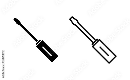 Screwdriver icon vector for web and mobile app. tools sign and symbol