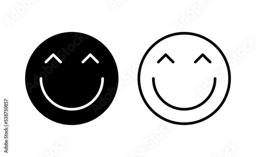 smile icon vector for web and mobile app. smile emoticon icon. feedback sign and symbol