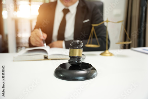Business Lawyers having Concepts of Legal services at the law office work Legal advice online
