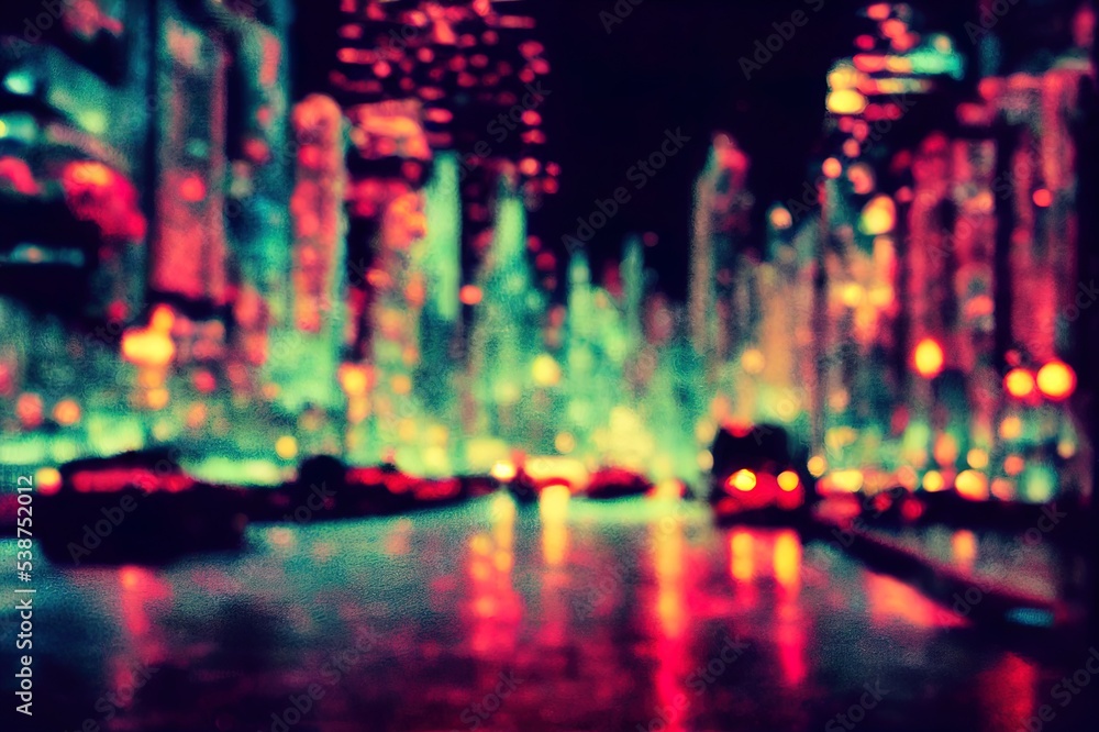 Cityscape bokeh, Blurred Photo, cityscape at twilight time. Blurred abstract city light background.