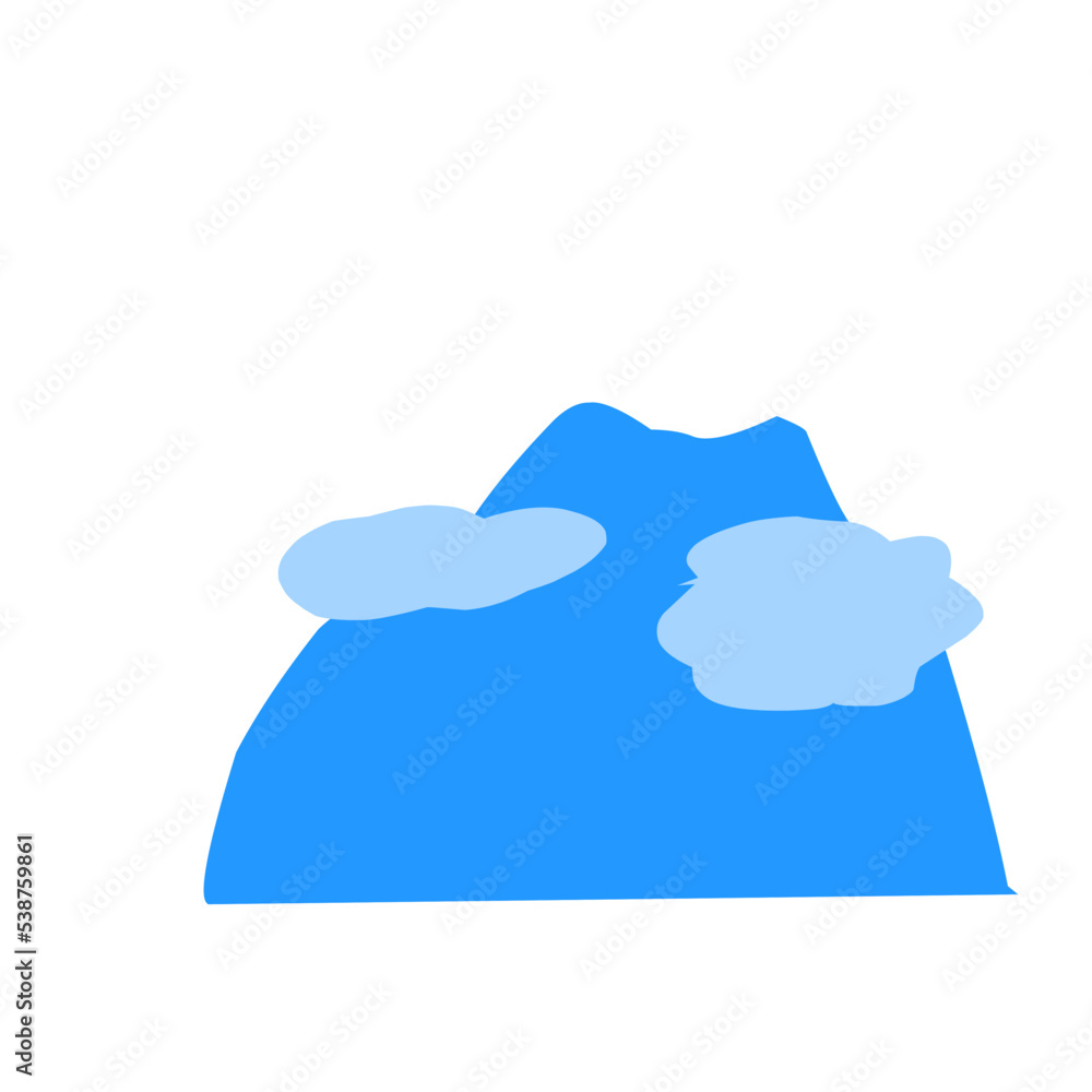 Obraz premium Abstract Hand Drawn Mountain with Cloud